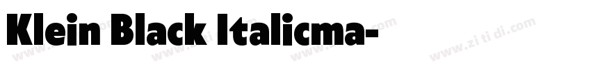 Klein Black Italicma字体转换